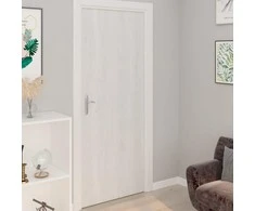 Lipnios plėvelės durims, 2vnt., baltos medienos, 210x90cm, PVC