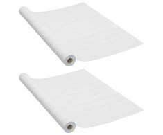 Lipnios plėvelės durims, 2vnt., baltos medienos, 210x90cm, PVC