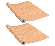 Lipnios plėvelės durims, 2vnt., klevo spalvos, 210x90cm, PVC