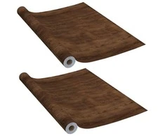 Lipnios plėvelės durims, 2vnt., tamsi ąžuolo, 210x90cm, PVC