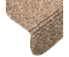 Lipnūs laiptų kilimėliai, 10vnt., kreminės spalvos, 56x17x3cm