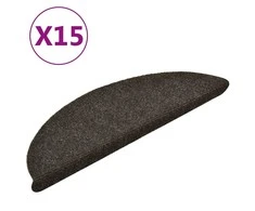 Lipnūs laiptų kilimėliai, 15vnt., antracito, 56x17x3cm