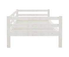 Lova, baltos spalvos, 90x200cm, pušies medienos masyvas