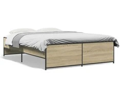 Lova Lovos rėmas, ąžuolo, 135x190cm, apdirbta mediena ir metalas
