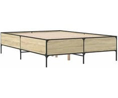 Lova Lovos rėmas, ąžuolo, 135x190cm, apdirbta mediena ir metalas