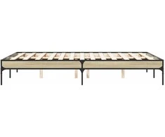 Lova Lovos rėmas, ąžuolo, 140x190cm, apdirbta mediena ir metalas