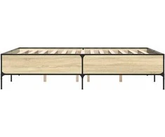 Lova Lovos rėmas, ąžuolo, 140x200cm, apdirbta mediena ir metalas