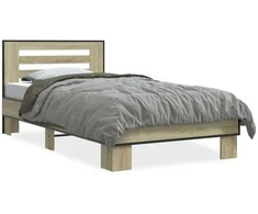 Lova Lovos rėmas, ąžuolo, 75x190cm, apdirbta mediena ir metalas