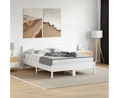 Lova Lovos rėmas, baltos spalvos, 140x190cm, pušies medienos masyvas