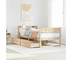 Lova Lovos rėmas be čiužinio, 90x200cm, pušies medienos masyvas