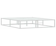 Lovos rėmas be čiužinio, baltas, 160x200cm, metalas
