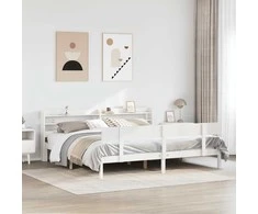 Lova Lovos rėmas be čiužinio, baltas, 180x200cm, pušies masyvas