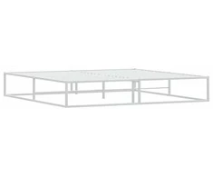 Lovos rėmas be čiužinio, baltas, 200x200cm, metalas