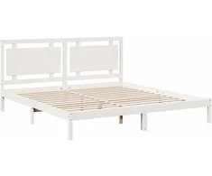 Lova Lovos rėmas be čiužinio, baltas, 200x210cm, mediena, itin ilgas