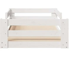 Lova Lovos rėmas be čiužinio, baltas, 70x140cm, pušies masyvas