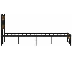 Lova Lovos rėmas be čiužinio, dūminio ąžuolo, 120x190cm, metalas