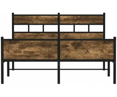 Lova Lovos rėmas be čiužinio, dūminio ąžuolo, 160x200cm, metalas