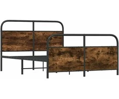 Lova Lovos rėmas be čiužinio, dūminio ąžuolo, 140x190cm, metalas