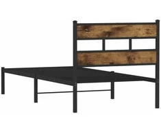 Lova Lovos rėmas be čiužinio, dūminio ąžuolo, 107x203cm, metalas