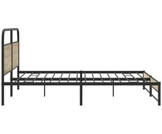 Lovos rėmas be čiužinio, dūminio ąžuolo, 180x200cm, metalas