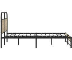Lovos rėmas be čiužinio, dūminio ąžuolo, 160x200cm, metalas