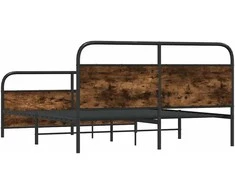 Lovos rėmas be čiužinio, dūminio ąžuolo, 180x200cm, metalas