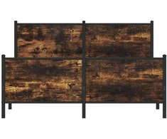 Lova Lovos rėmas be čiužinio, dūminio ąžuolo, 160x200cm, metalas