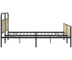 Lovos rėmas be čiužinio, dūminio ąžuolo, 150x200cm, metalas