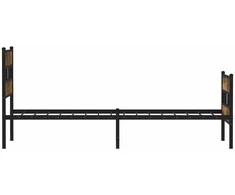 Lova Lovos rėmas be čiužinio, dūminio ąžuolo, 75x190cm, metalas