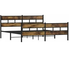 Lova Lovos rėmas be čiužinio, dūminio ąžuolo, 183x213cm, metalas
