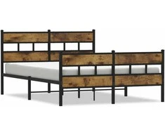 Lova Lovos rėmas be čiužinio, dūminio ąžuolo, 150x200cm, metalas