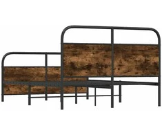 Lovos rėmas be čiužinio, dūminio ąžuolo, 140x200cm, metalas