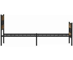 Lova Lovos rėmas be čiužinio, dūminio ąžuolo, 90x200cm, metalas
