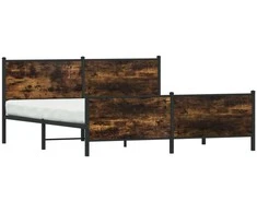 Lova Lovos rėmas be čiužinio, dūminio ąžuolo, 180x200cm, metalas