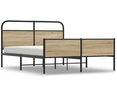 Lova Lovos rėmas be čiužinio, dūminio ąžuolo, 180x200cm, metalas