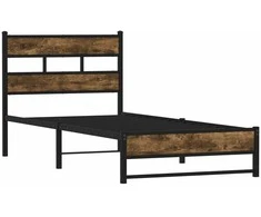 Lova Lovos rėmas be čiužinio, dūminio ąžuolo, 100x190cm, metalas