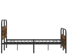 Lova Lovos rėmas be čiužinio, dūminio ąžuolo, 140x190cm, metalas