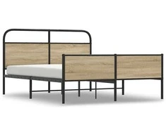 Lova Lovos rėmas be čiužinio, dūminio ąžuolo, 160x200cm, metalas