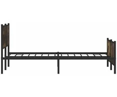 Lovos rėmas be čiužinio, dūminio ąžuolo, 200x200cm, metalas