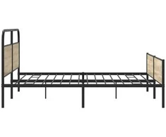 Lovos rėmas be čiužinio, dūminio ąžuolo, 200x200cm, metalas