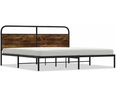 Lova Lovos rėmas be čiužinio, dūminio ąžuolo, 180x200cm, metalas