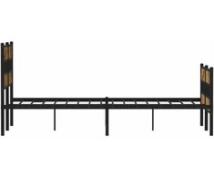 Lova Lovos rėmas be čiužinio, dūminio ąžuolo, 120x190cm, metalas
