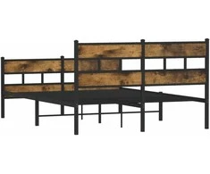 Lovos rėmas be čiužinio, dūminio ąžuolo, 160x200cm, metalas