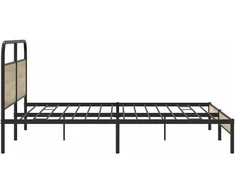 Lovos rėmas be čiužinio, dūminio ąžuolo, 200x200cm, metalas