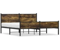 Lova Lovos rėmas be čiužinio, dūminio ąžuolo, 160x200cm, metalas