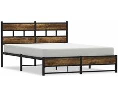 Lova Lovos rėmas be čiužinio, dūminio ąžuolo, 135x190cm, metalas