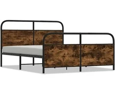 Lova Lovos rėmas be čiužinio, dūminio ąžuolo, 183x213cm, metalas