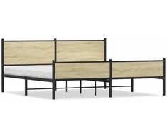 Lova Lovos rėmas be čiužinio, dūminio ąžuolo, 200x200cm, metalas