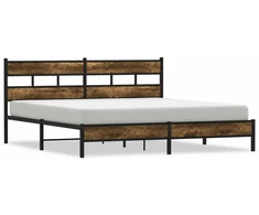 Lova Lovos rėmas be čiužinio, dūminio ąžuolo, 193x203cm, metalas