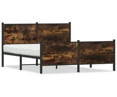 Lova Lovos rėmas be čiužinio, dūminio ąžuolo, 160x200cm, metalas